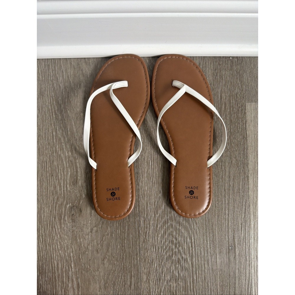 Women's Ava Thong Sandals - Shade & Shore White size 9, Casual Women's Shoe